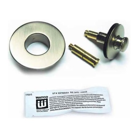 Eagle Mountain Products Watco 48600-BN Nufit Push Pull Tub Closure, Brushed Nickel 48600-BN